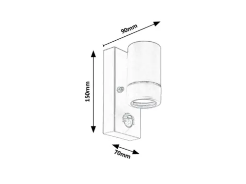 Záhradné svietidlo Rabalux 8834 1x10W GU10 230V IP44, senzor